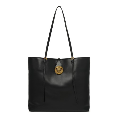 Black Leather Tote Bag.