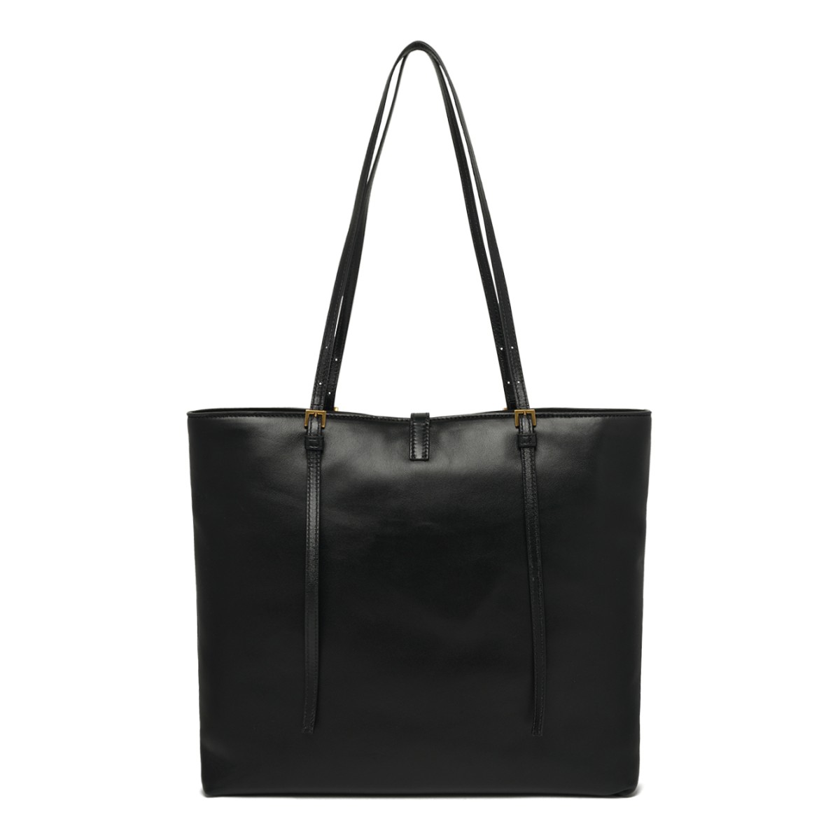 Black Leather Tote Bag.