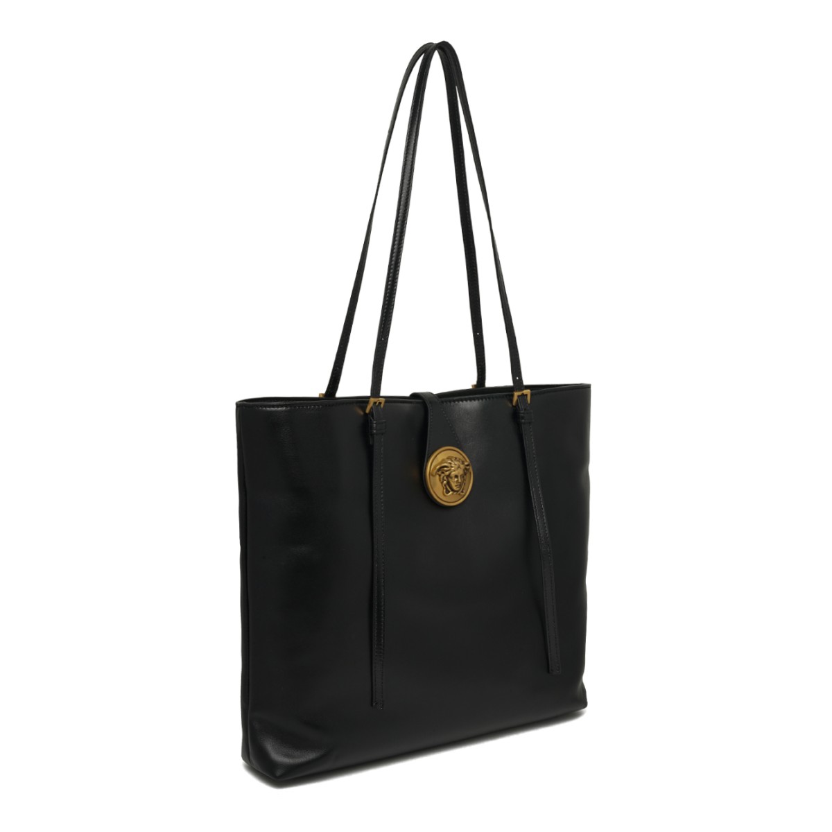 Black Leather Tote Bag.