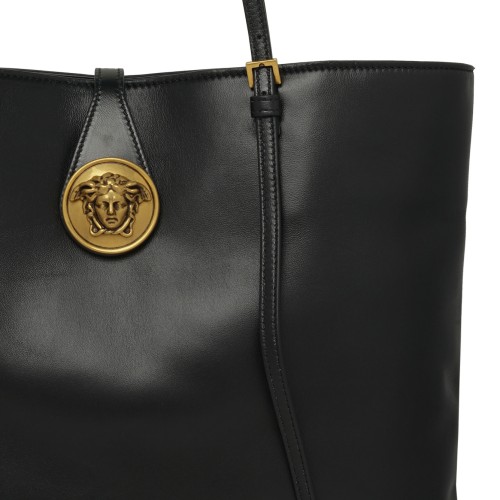Black Leather Tote Bag.