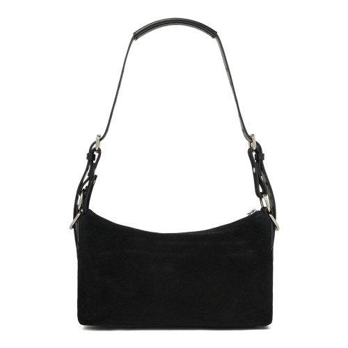 Black Leather Shoulder Bag. 2