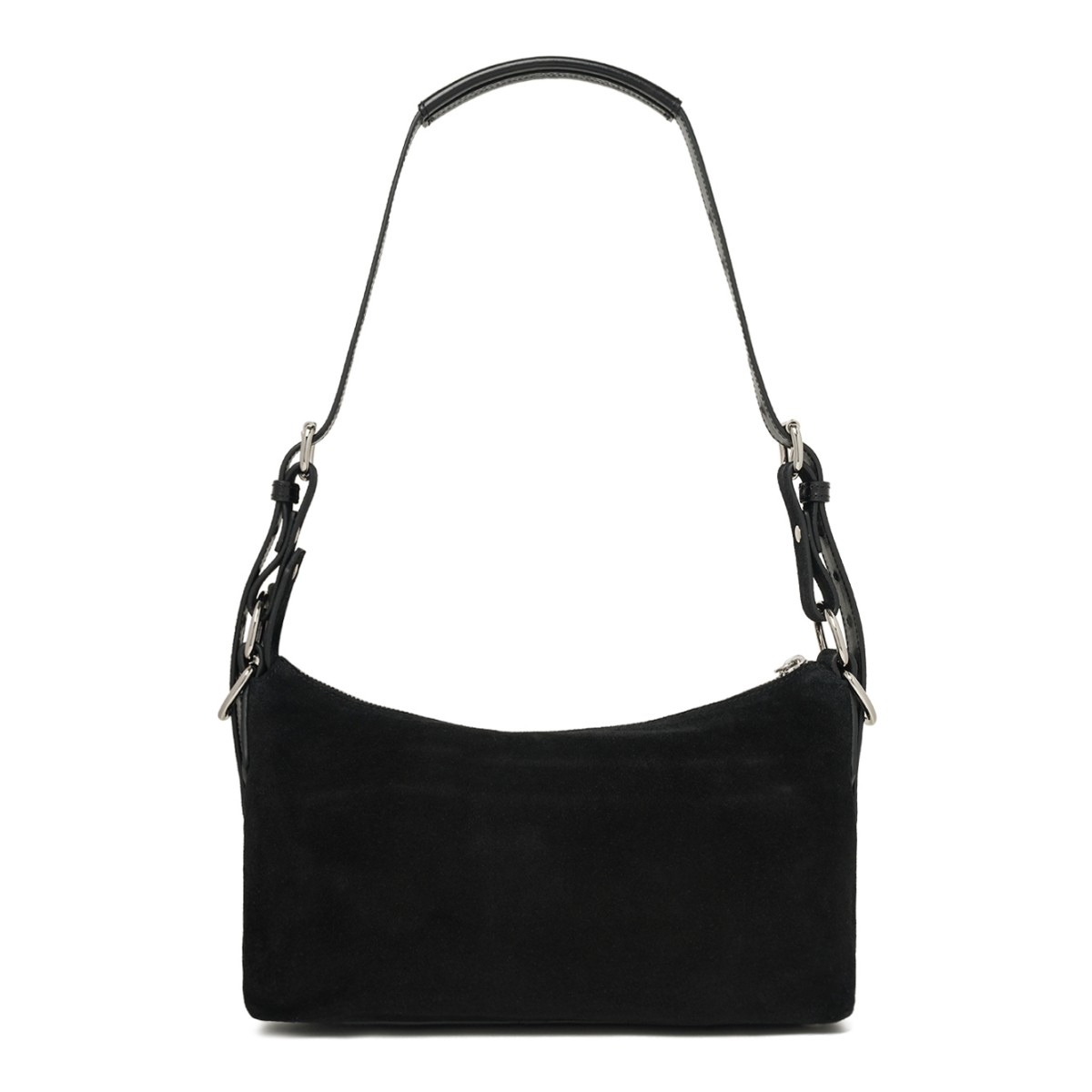 Black Leather Shoulder Bag.
