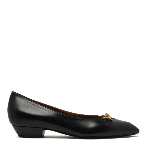 Black Leather Ballet Flats.