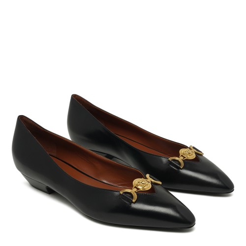 Black Leather Ballet Flats. 2