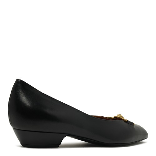 Black Leather Ballet Flats.