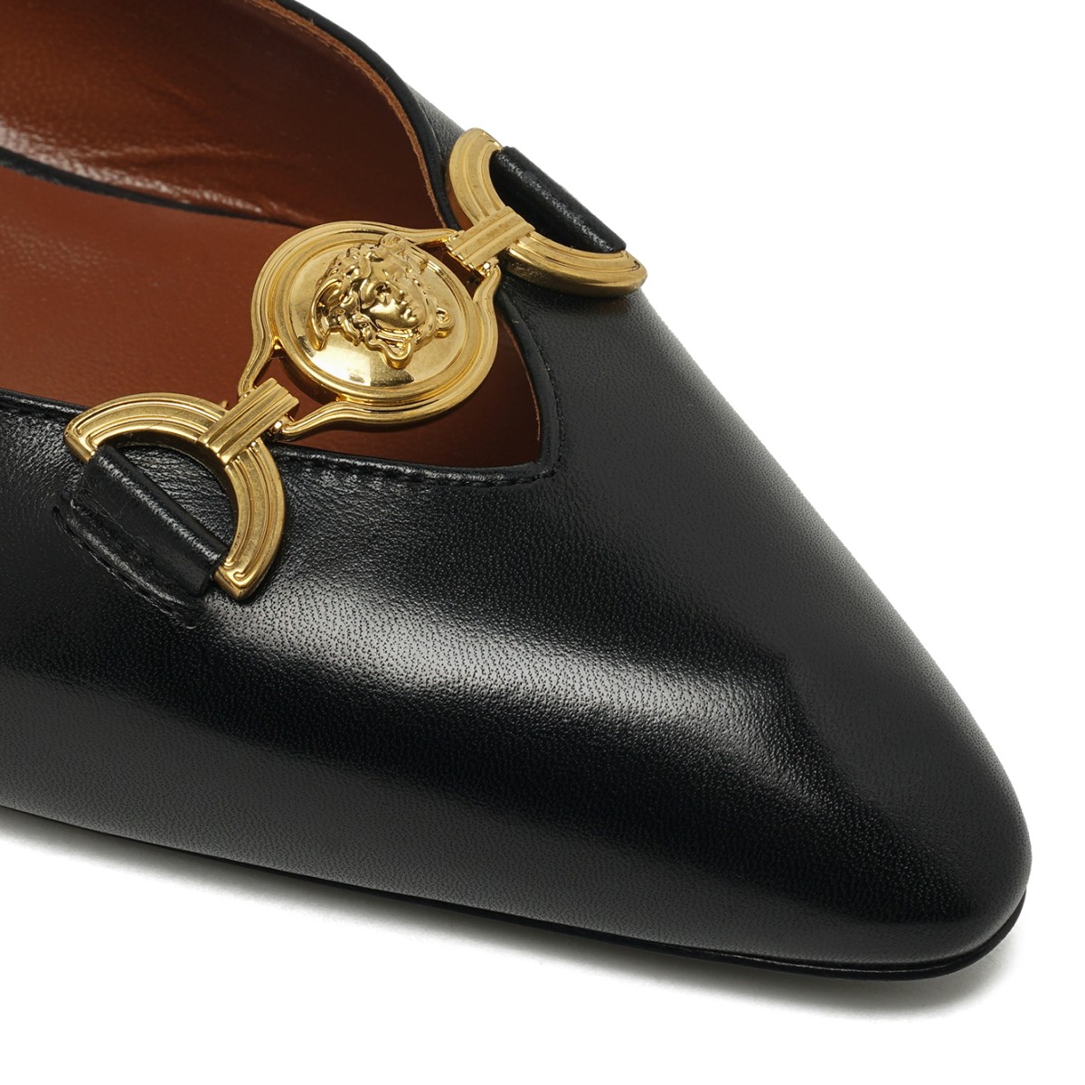 Black Leather Ballet Flats.