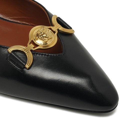 Black Leather Ballet Flats.