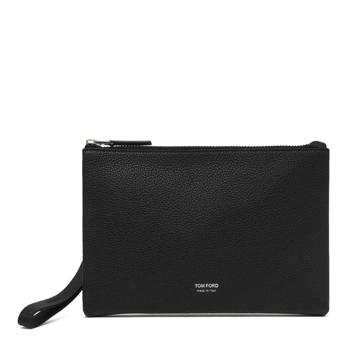 Black Leather Clutch Bag.