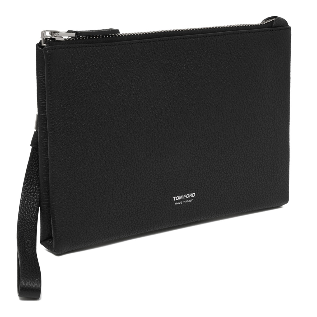 Black Leather Clutch Bag.