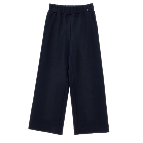 Navy Blue Wide-Leg Trousers