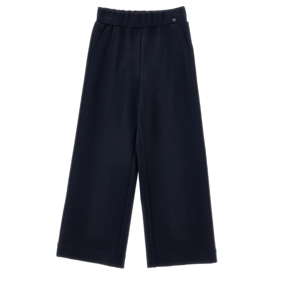 Navy Blue Wide-Leg Trousers