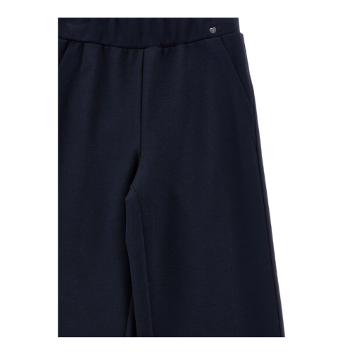 Navy Blue Wide-Leg Trousers