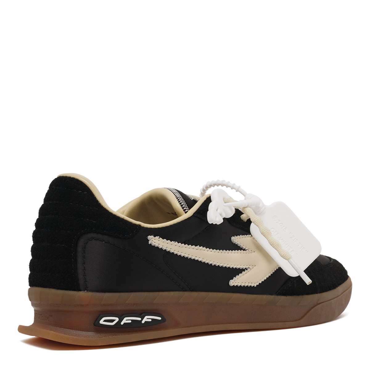 Black and Beige Sneakers.