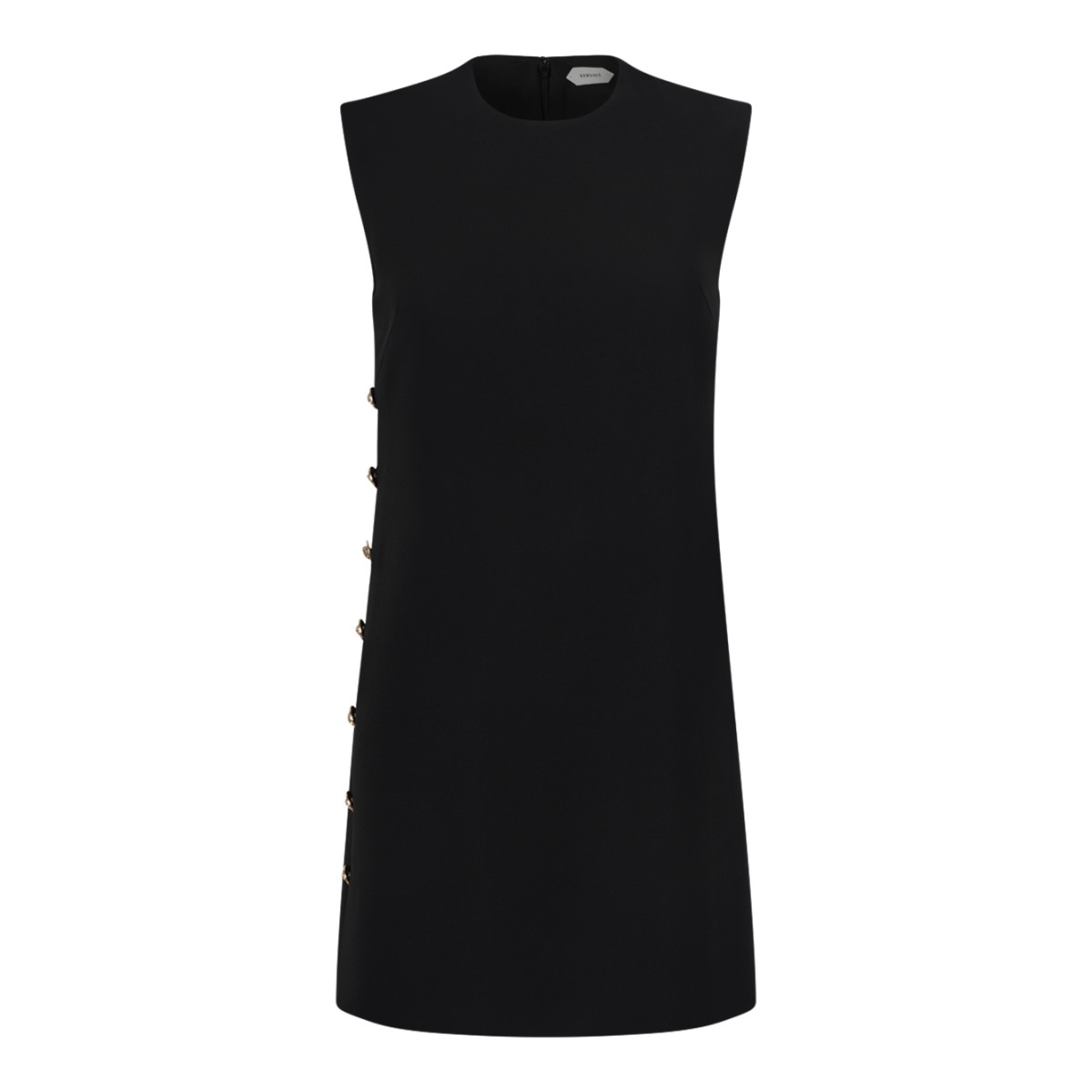Black Sleeveless Mini Dress.