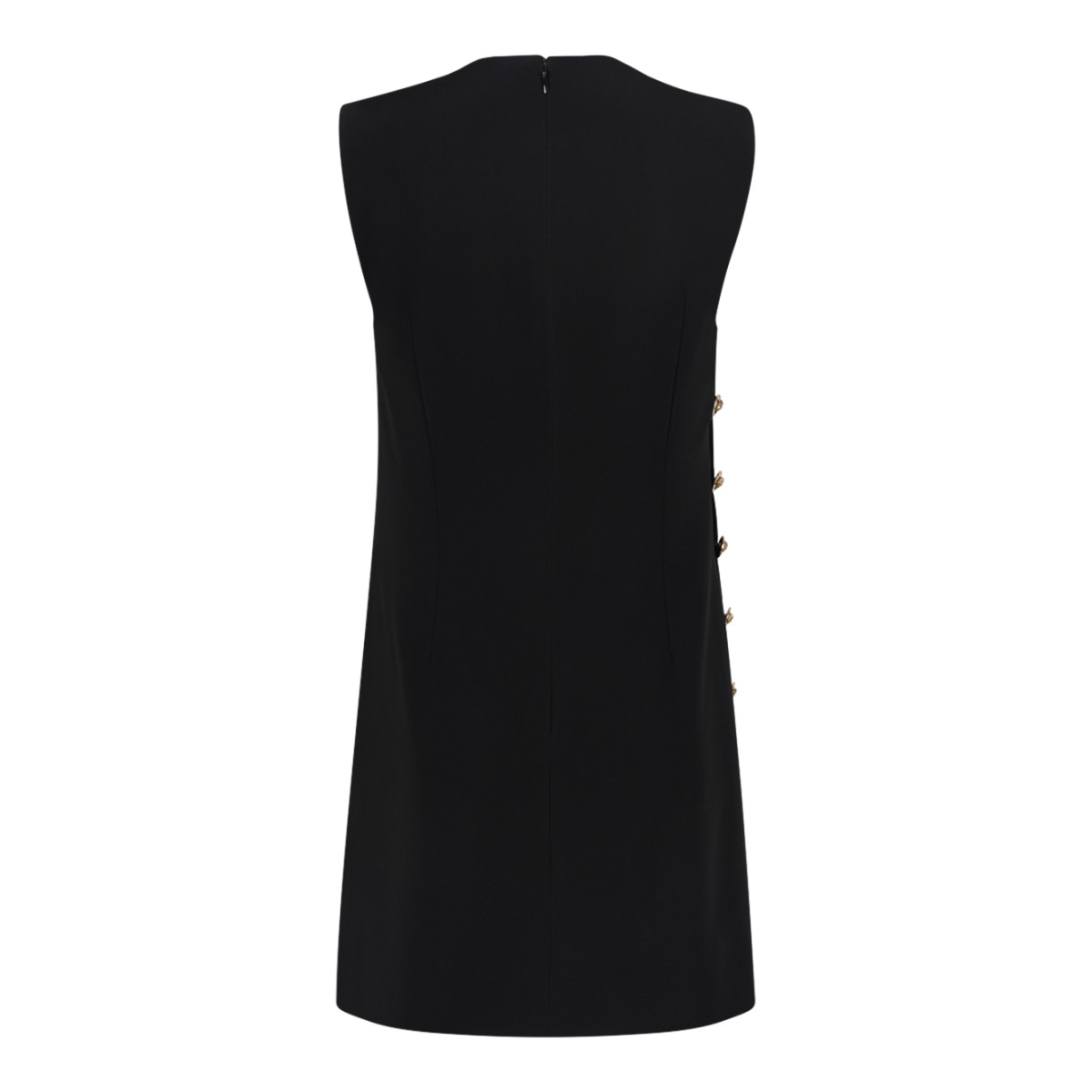 Black Sleeveless Mini Dress.
