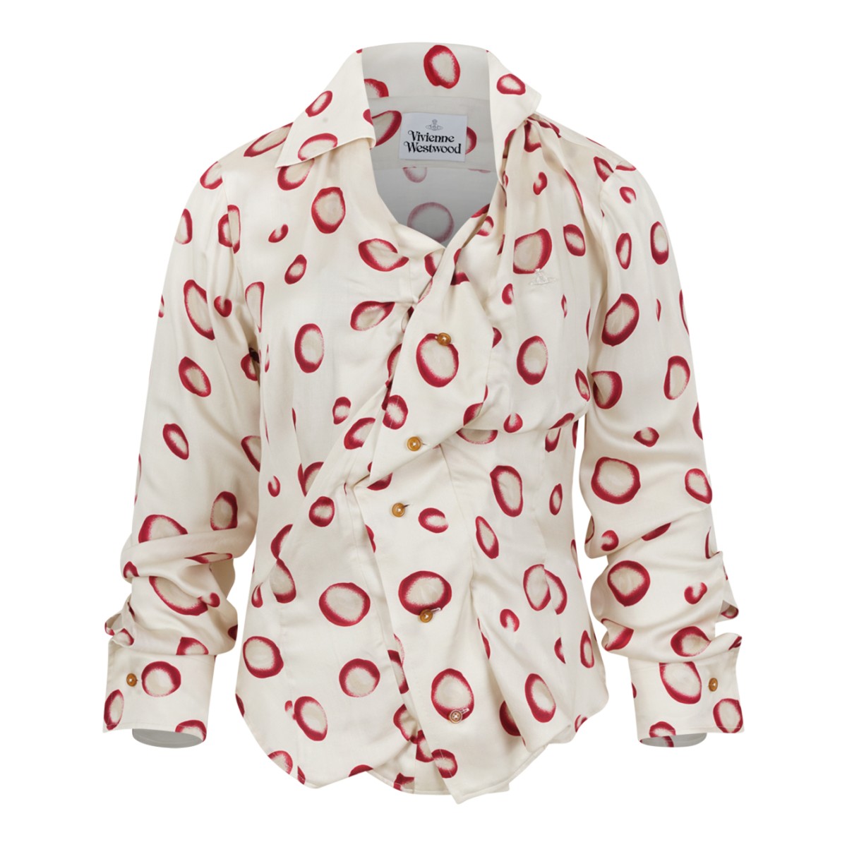 White Printed Blouse.