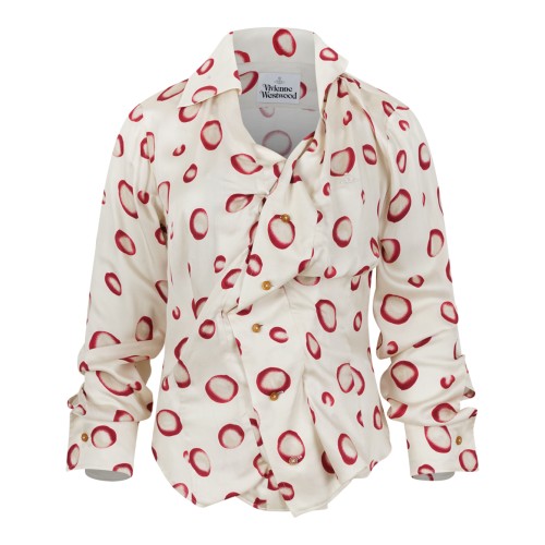 White Printed Blouse.