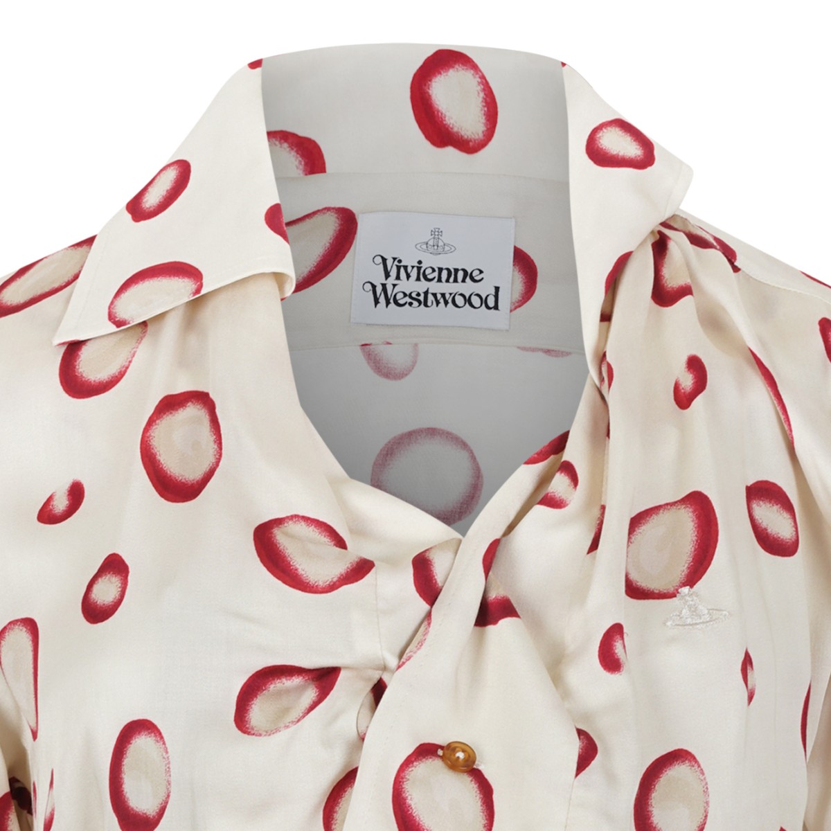 White Printed Blouse.