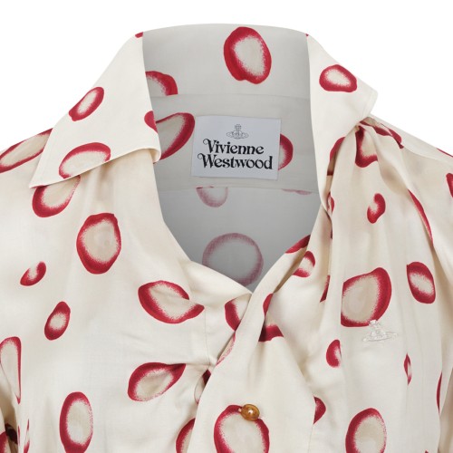White Printed Blouse.