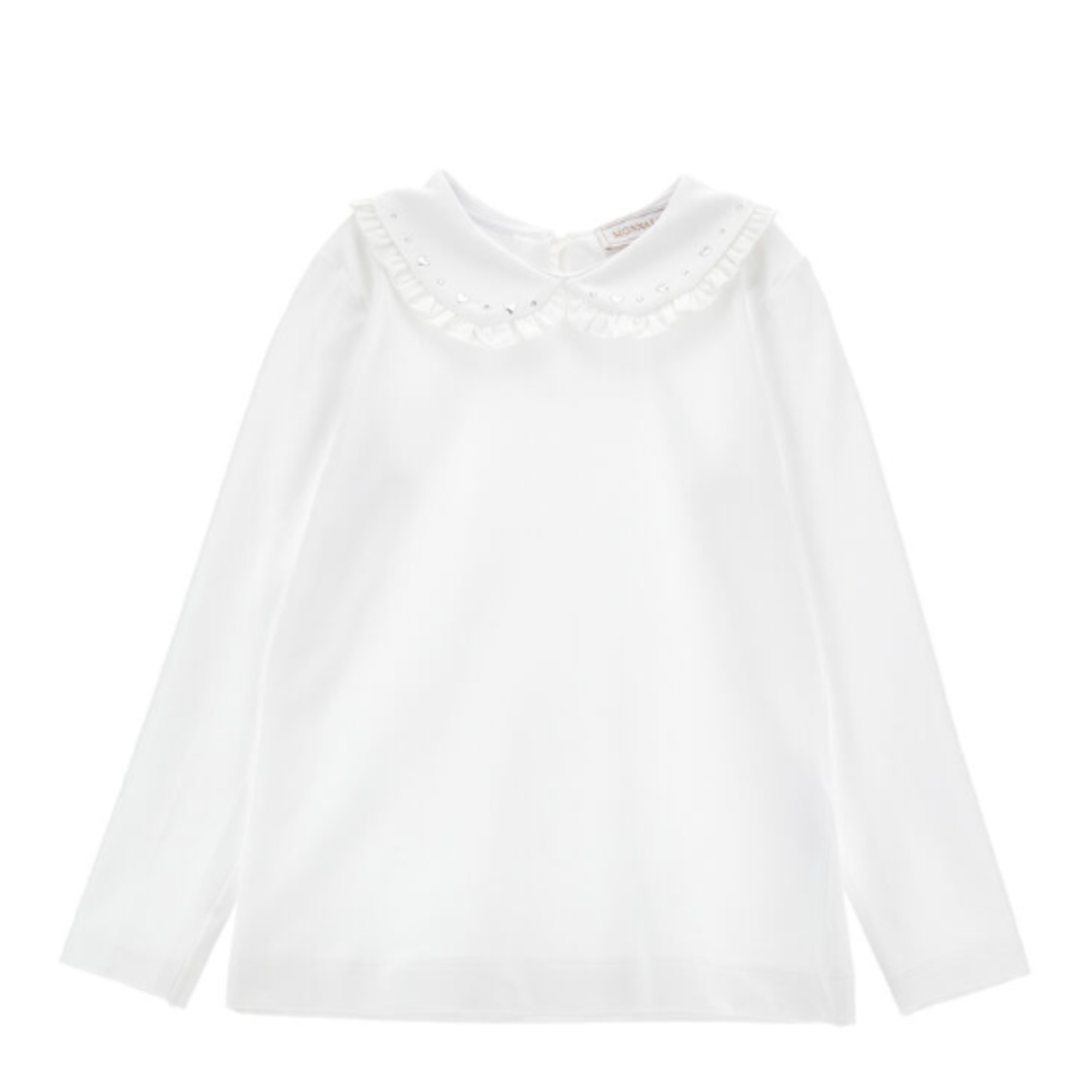 White Ruffled Collar Top.