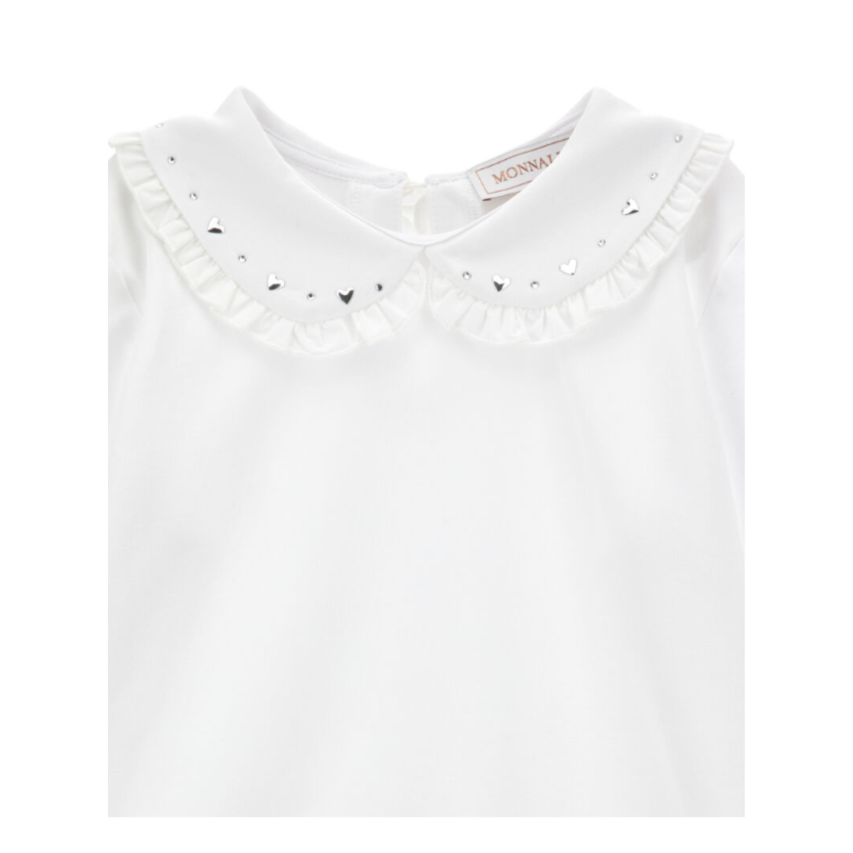 White Ruffled Collar Top.