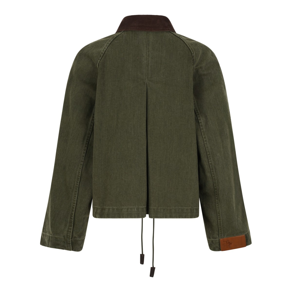 Olive Green Cropped Jacket.