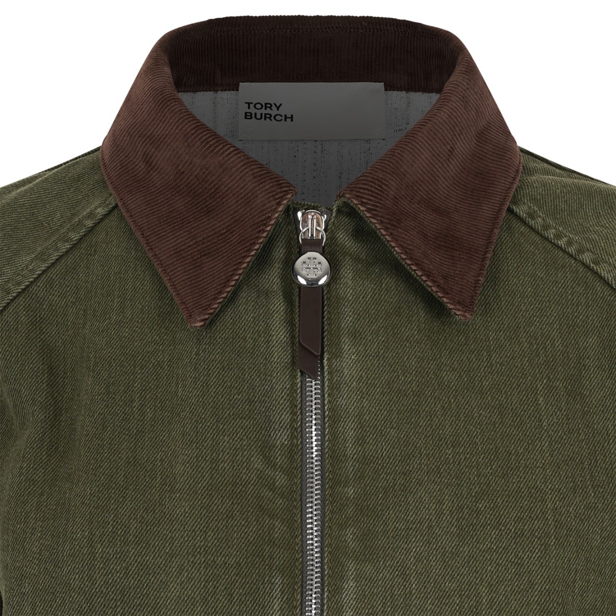 Olive Green Cropped Jacket.