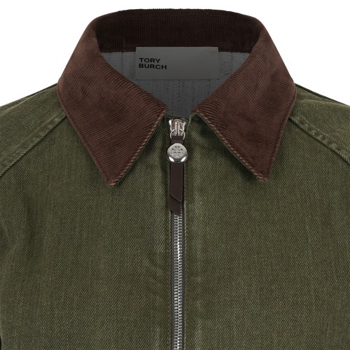 Olive Green Cropped Jacket.