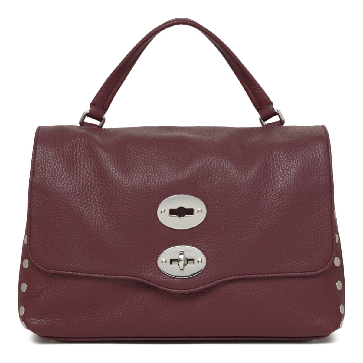 Burgundy Leather Handbag.