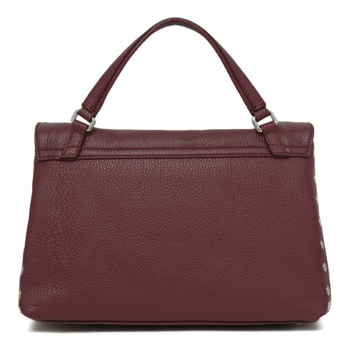 Burgundy Leather Handbag. 2