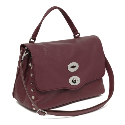 Burgundy Leather Handbag.