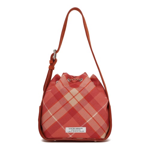 Red Tartan Bucket Bag. 2