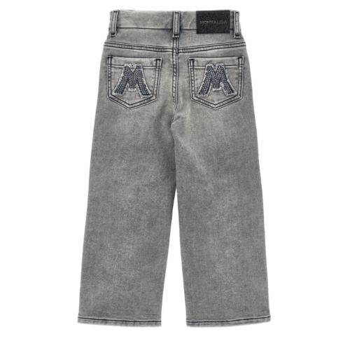 Grey Washed Denim Jeans. 2