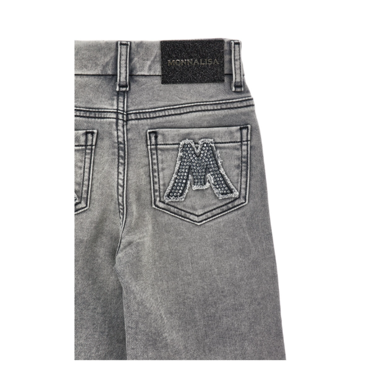 Grey Washed Denim Jeans.