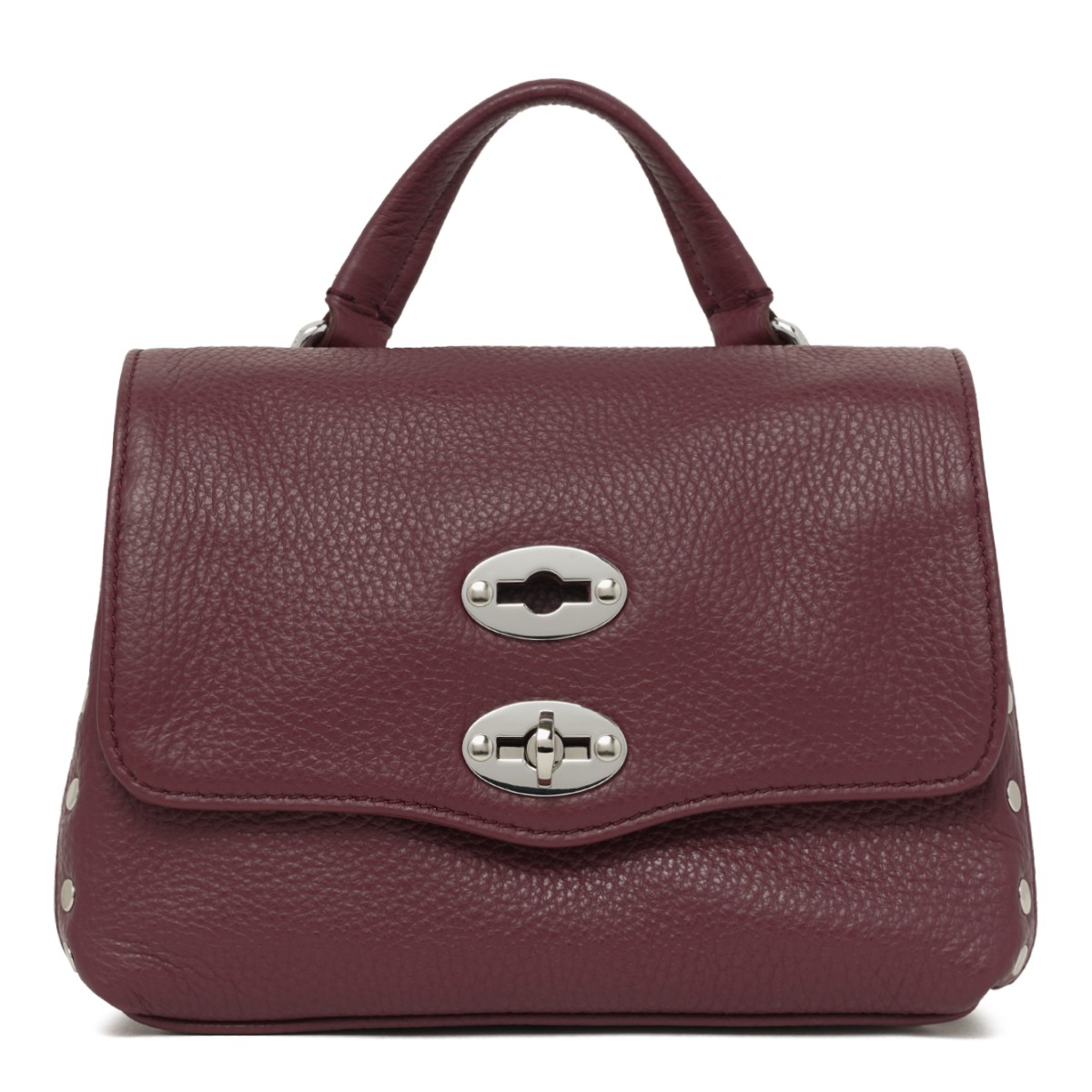 Burgundy Leather Handbag.