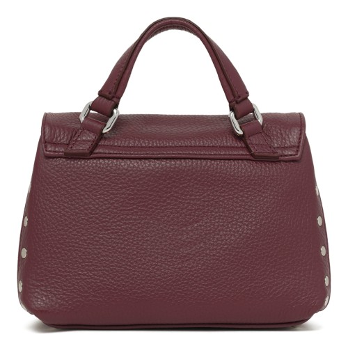 Burgundy Leather Handbag. 2