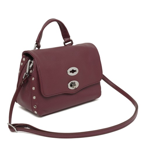 Burgundy Leather Handbag.