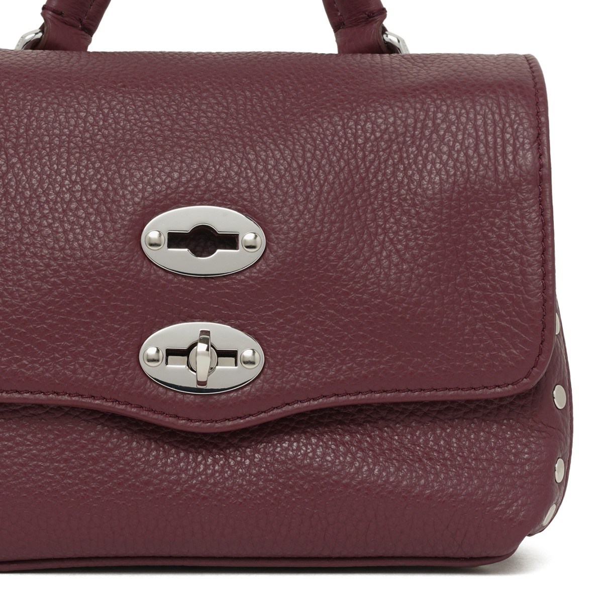 Burgundy Leather Handbag.