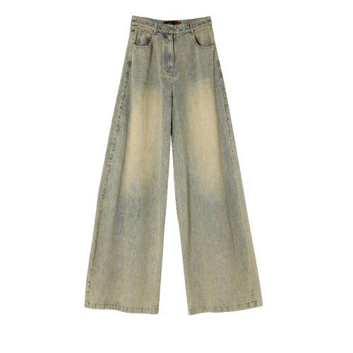 Light Blue Wide-Leg Jeans.
