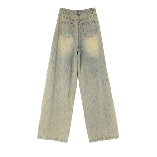 Light Blue Wide-Leg Jeans.