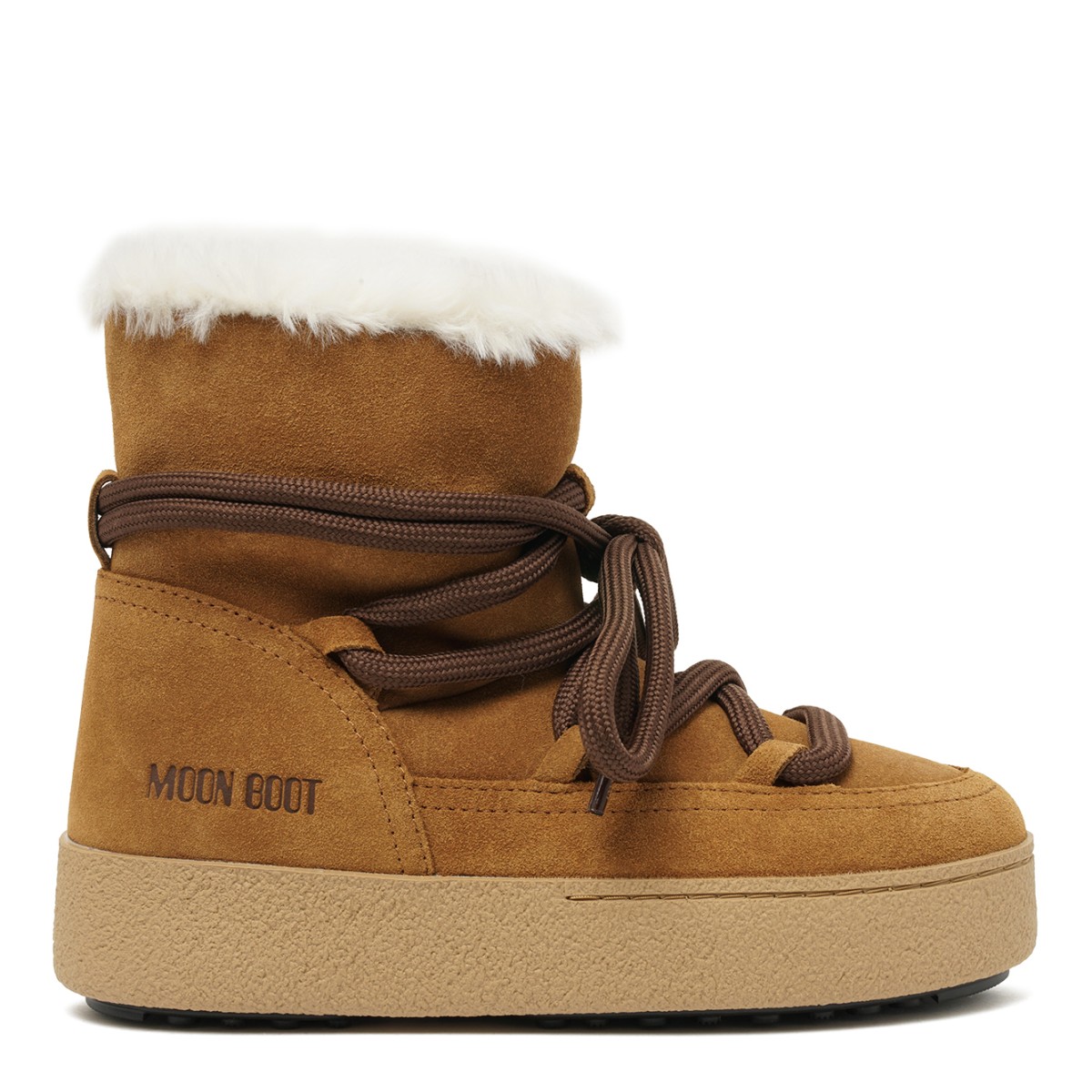 Brown Suede Snow Boots.