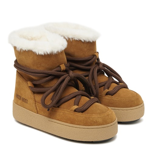 Brown Suede Snow Boots.