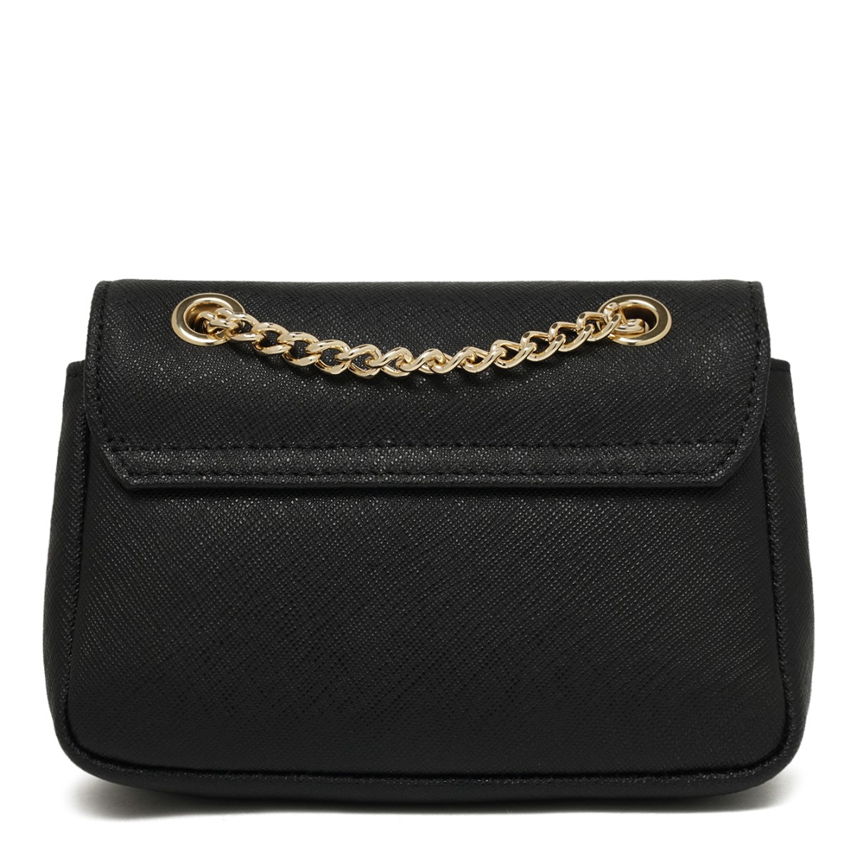Black Leather Shoulder Bag.