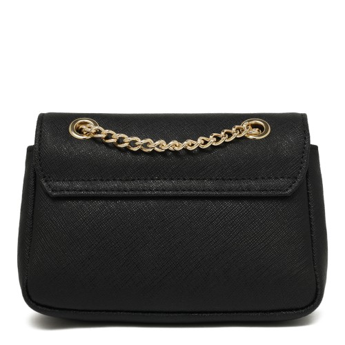 Black Leather Shoulder Bag.