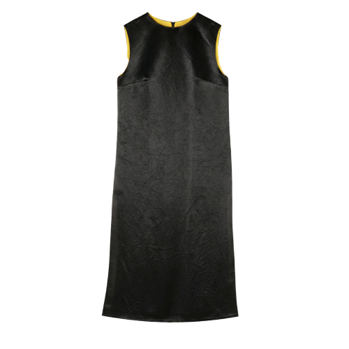 Black Sleeveless Midi Dress.