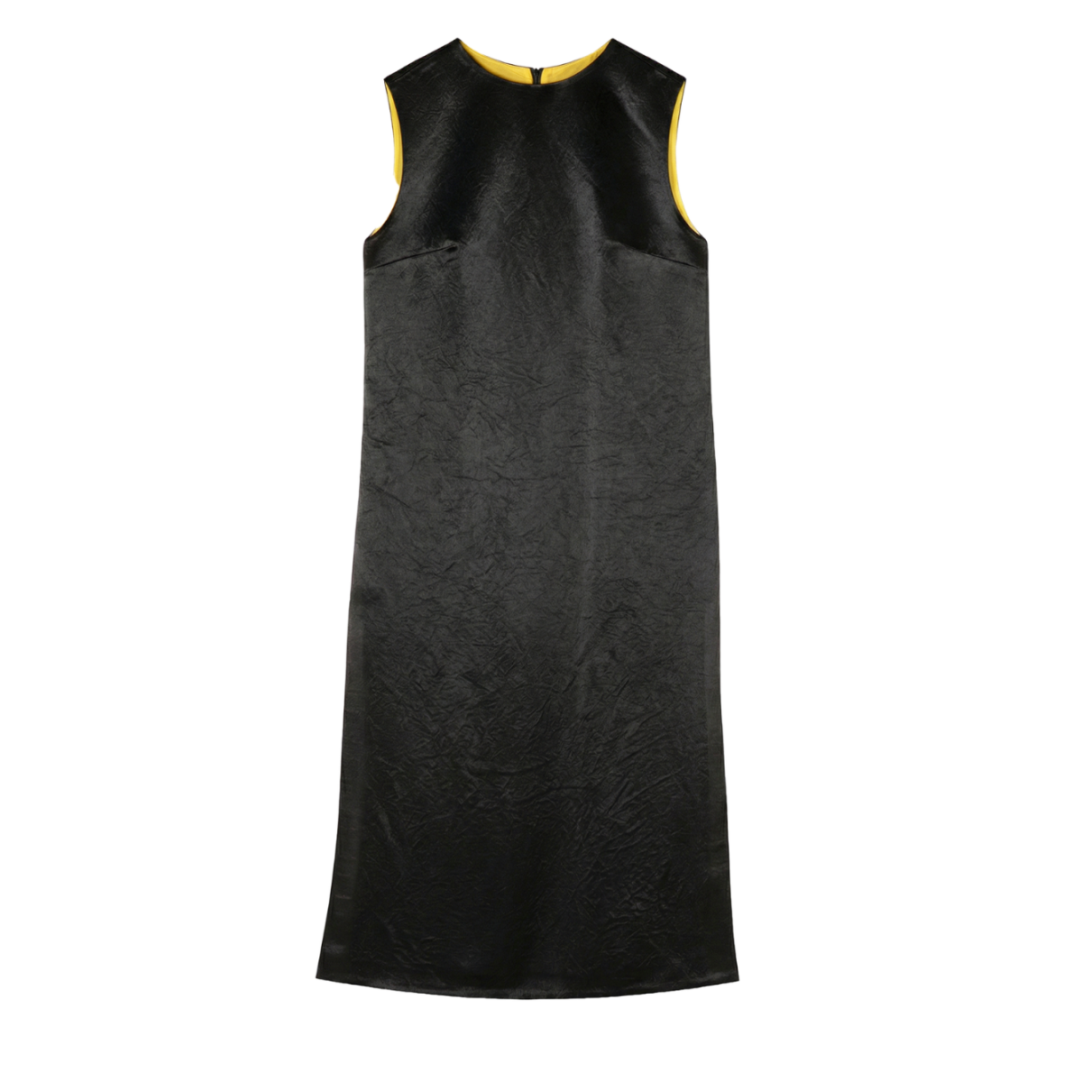 Black Sleeveless Midi Dress.