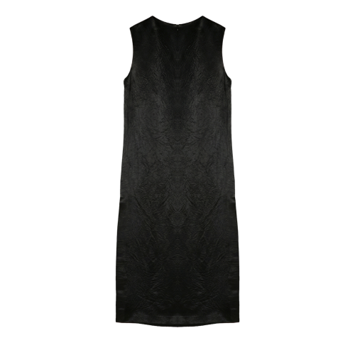 Black Sleeveless Midi Dress.