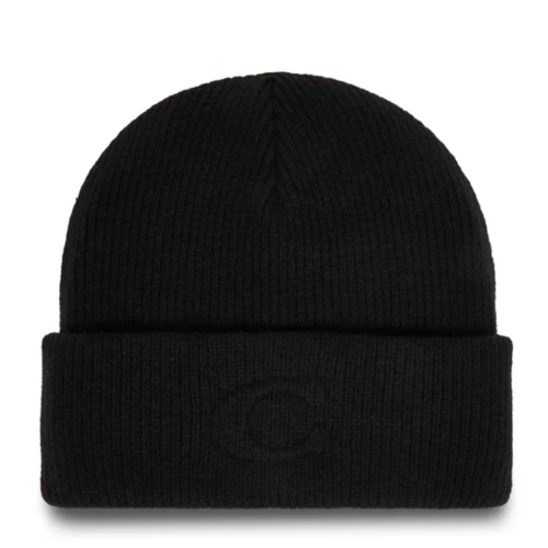 Embossed knit beanie