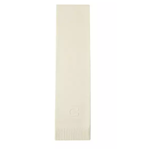 White Signature Knit Scarf 2