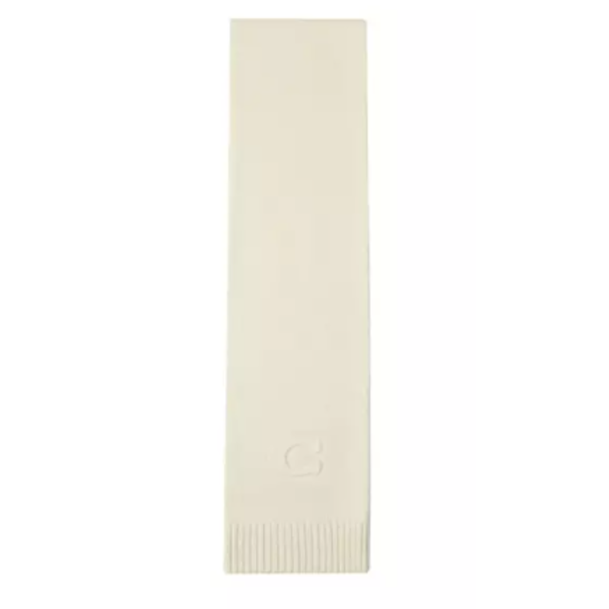 White Signature Knit Scarf